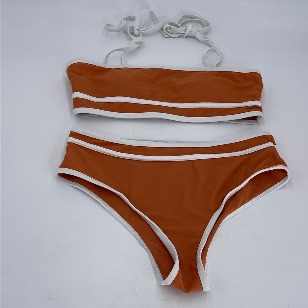 ROMWE Women’s Orange Bikini 2 Piece Set